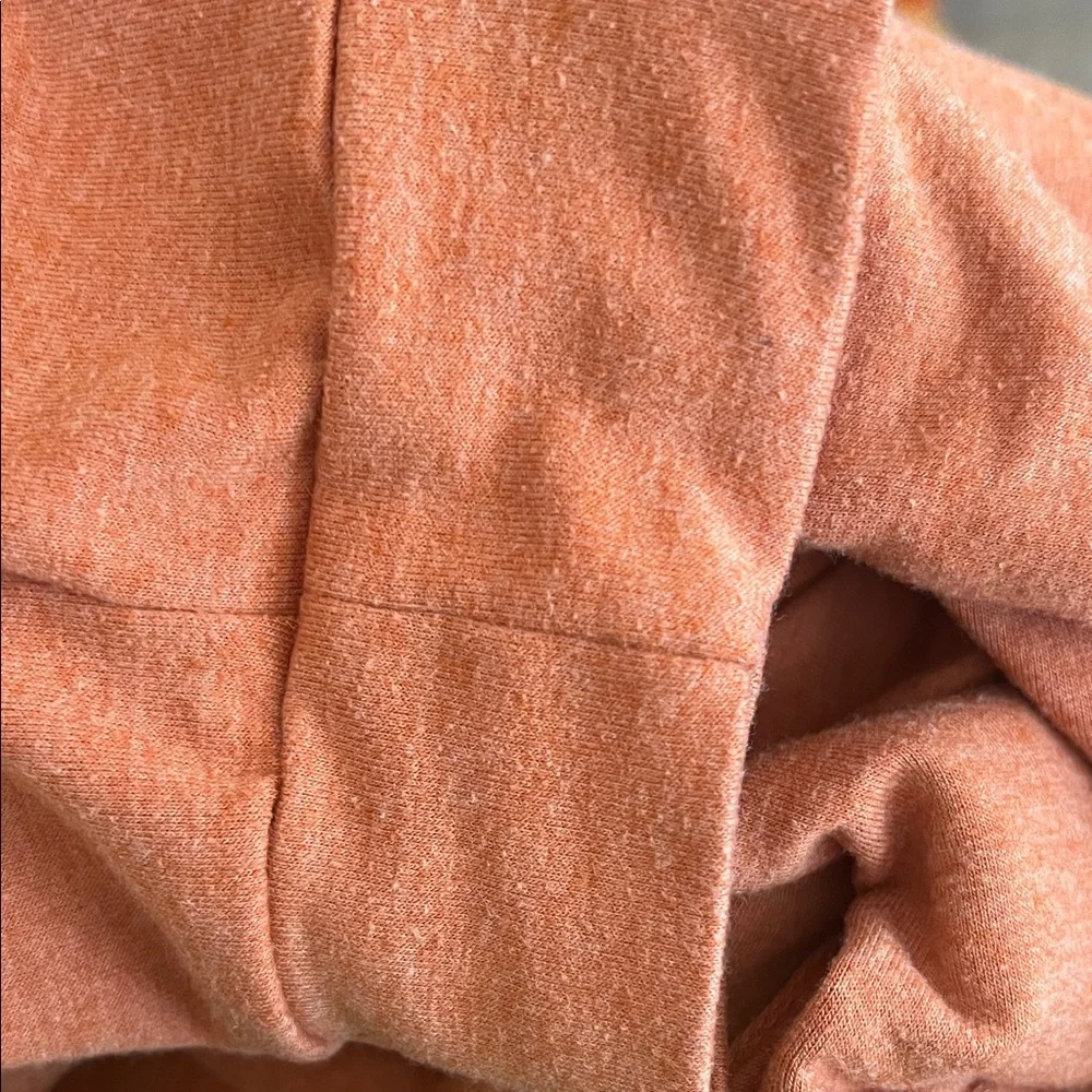 Women's Cozy Orange Crew Neck Sweater - Picture 6 of 7